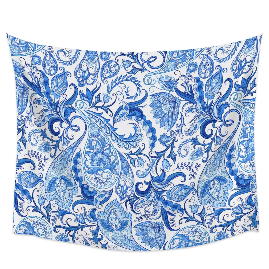 

Гобелен в этническом стиле с узором пейсли, ткань в стиле хиппи, настенное украшение для пляжной комнаты, тканевый ковер, коврики для йоги, п...