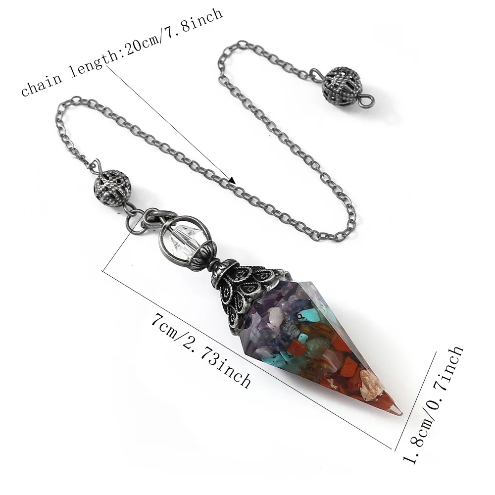 Ретро Кристалл Кулон Маятник Рейки Чакра Кварцевое Ожерелье Натуральный