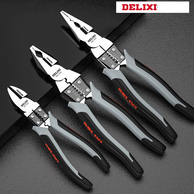 

DELIXI Hand Tool Multifunctional Wire Pliers Needle-nose Pliers Diagonal Pliers Cable Pliers
