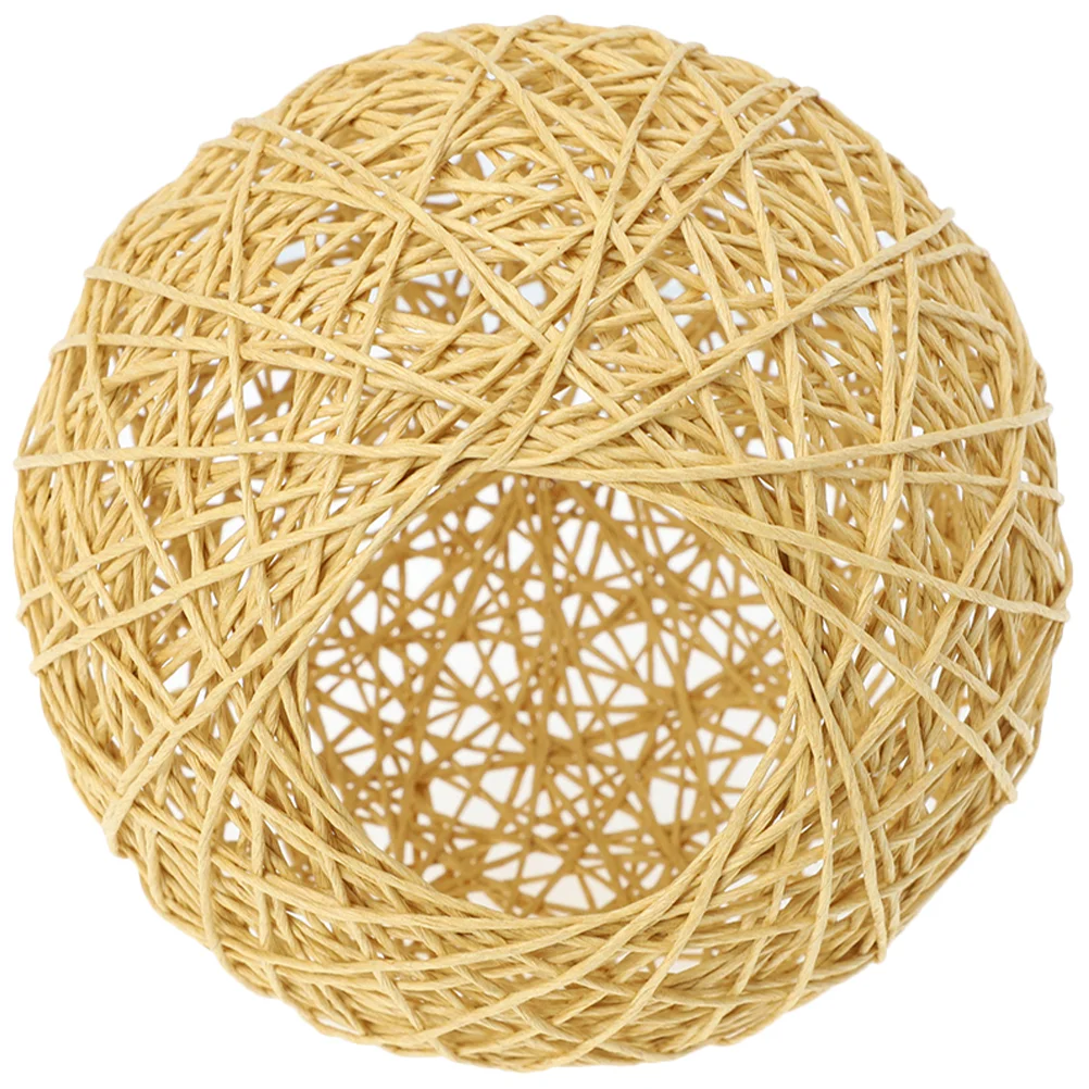 

Lampshade Cover Shades Simple Wicker Rustic Lampshades Style Home Cotton Linen Decorative