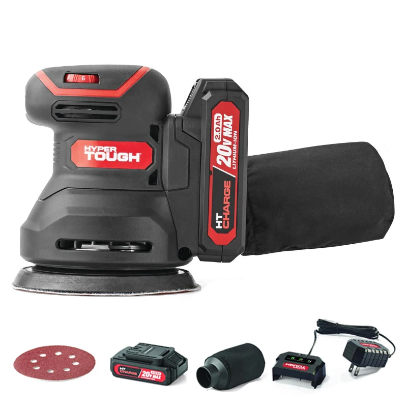 Hyper Tough 20V 2.0Ah Lithium-ion 5-Inch Random Orbital Sand