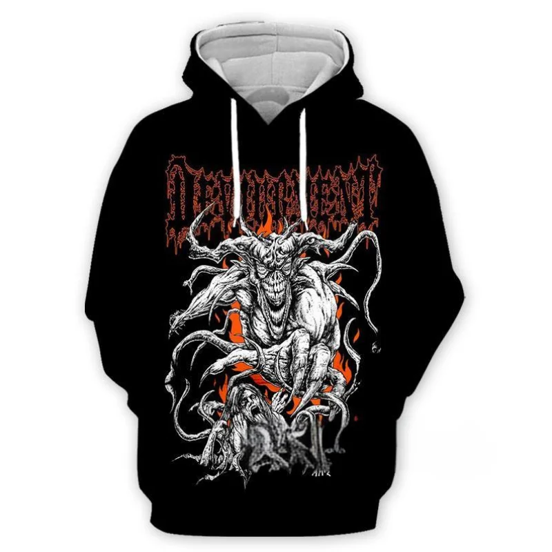 Толстовки с капюшоном Devourment Band для мужчин и женщин повседневная уличная одежда 3D