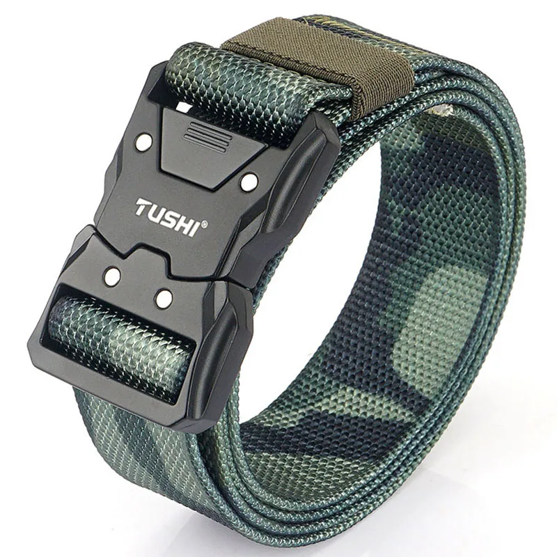 Men's Tactical Belt Army Outdoor Hunting Tactical Military Canvas Multi Function Combat Survival High Quality Marine Corps Nylon
