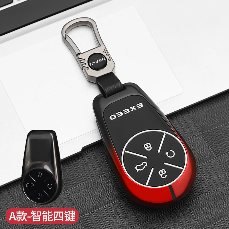 

Автомобильный силиконовый чехол для дистанционного управления из цинкового сплава, держатель для ключей, цепочка для Chery Exeed VX RX CDM \ LX PHEV 2024, автоаксессуары
