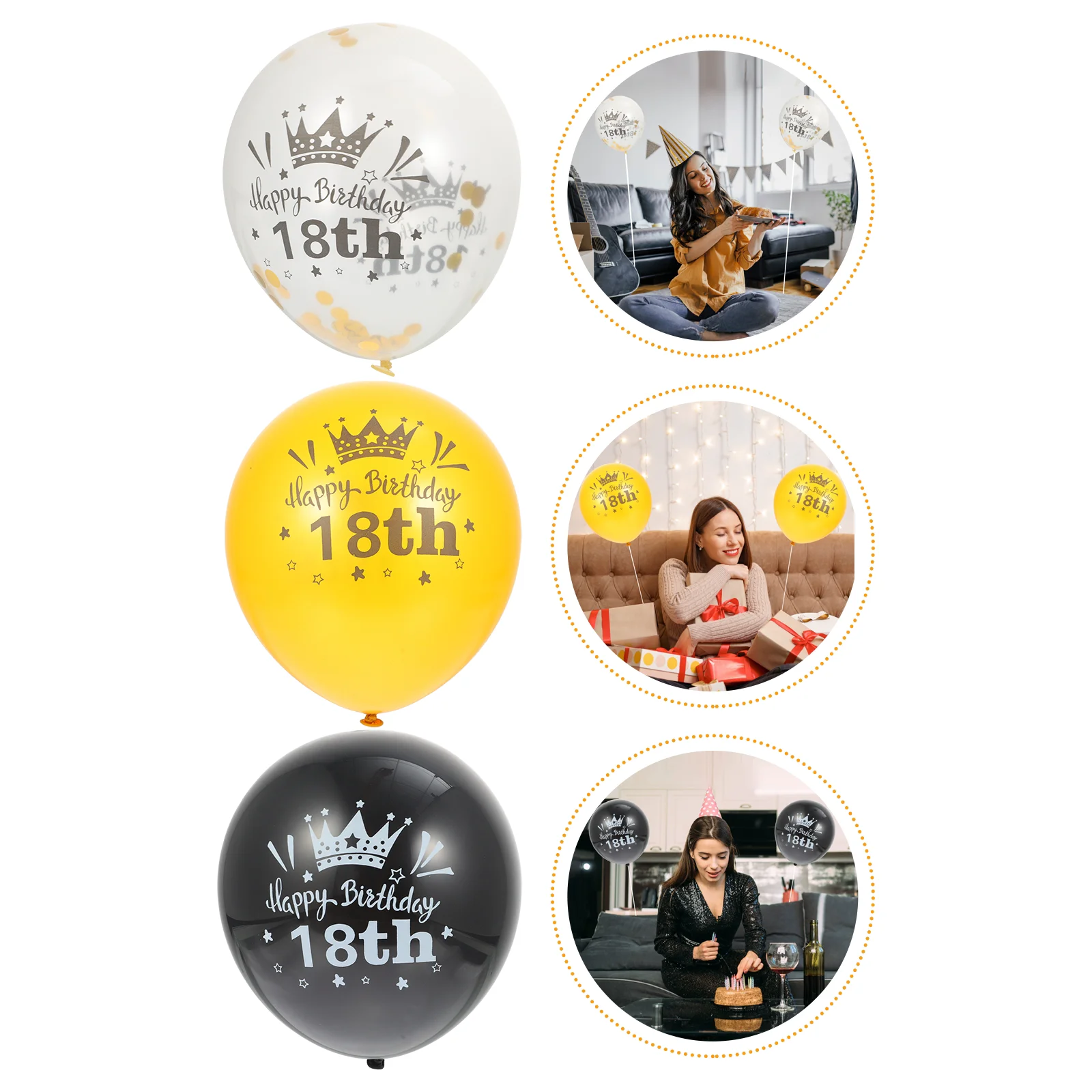 

2 Packs Celebration Decorative Balloons Birthday Party Props Balloon Photo Prop