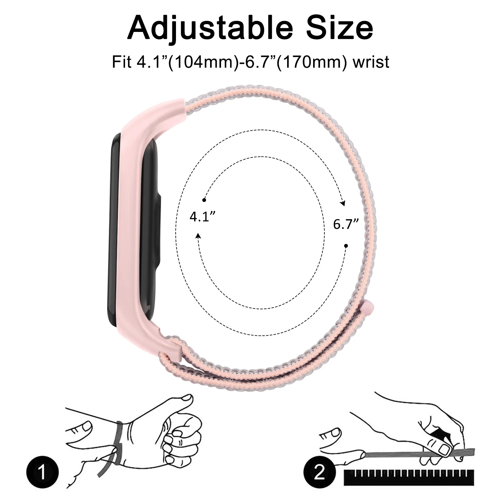Nylon Strap For Xiaomi Mi Band 6 5 4 3 Bracelet Sport loop Watch Belt For Xiaomi Mi Band 6 5 4 3 Strap Wristband Watchband