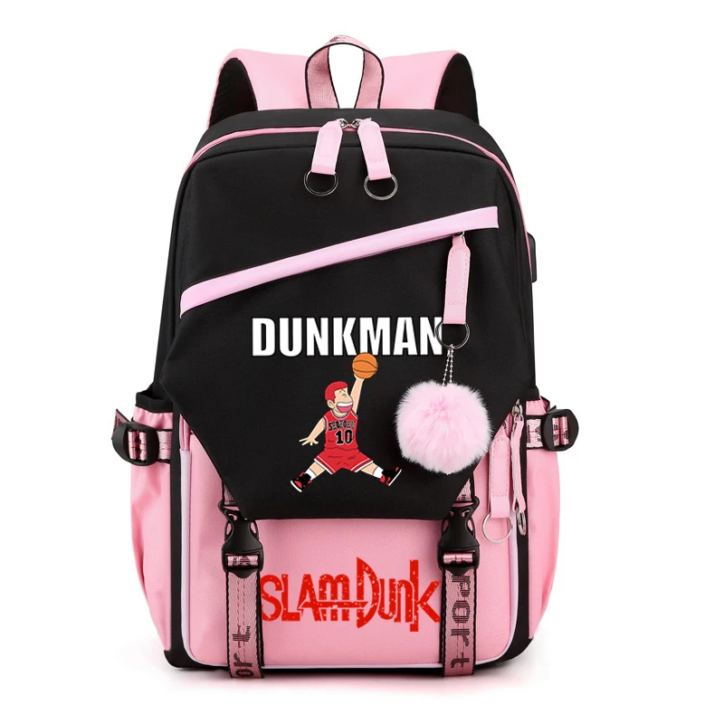 

Slam Dunk Anime School Bags for Boys Sakuragi Hanamichi Mochilas Manga Basketball College Bag Fashion Girls Notebook Backpack