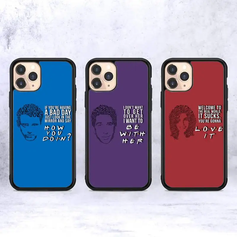 

Cartoon funny Friends TV Show Phone Case Silicone PC+TPU Case for iPhone 11 12 13 Pro Max 8 7 6 Plus X SE XR Hard Fundas