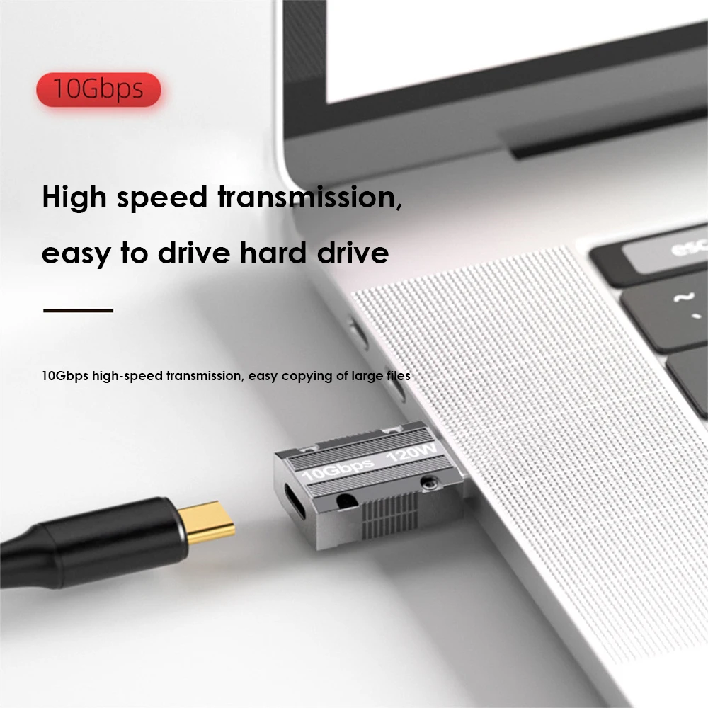 TYPE-C Bus To USB Male 120W Fast Charging Zinc Alloy Mechanical Wind 10GBPS Fast Transmission OTG Adapter For PC Laptop Phone