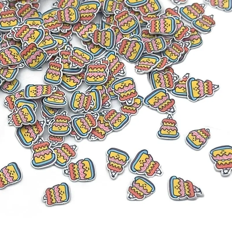 

50g 5mm Birthday Cake Soft Polymer Clay Slices Sprinkles Particles for DIY Scrapbooking Craft Crystal Mud Filler Accessories