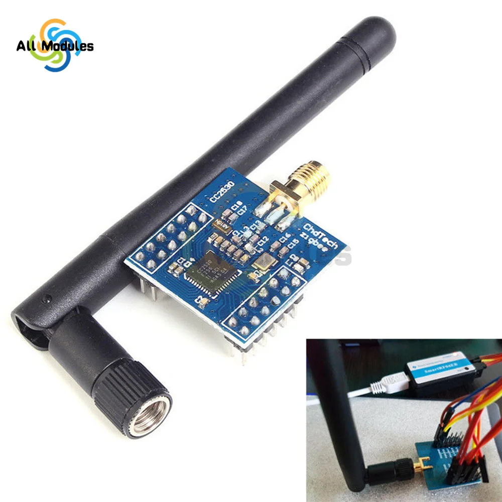 

CC2530 Zigbee Module UART Wireless Core Development Board CC2530F256 Serial Port Wireless Module 2.4GHz Antenna for Arduino