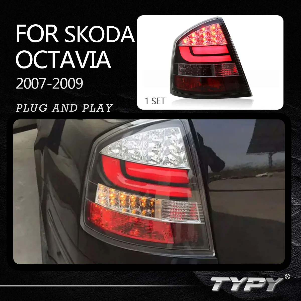 

Задняя фара автомобиля, аксессуары для задней фары, задняя фара для Skoda Octavia 2007-2009