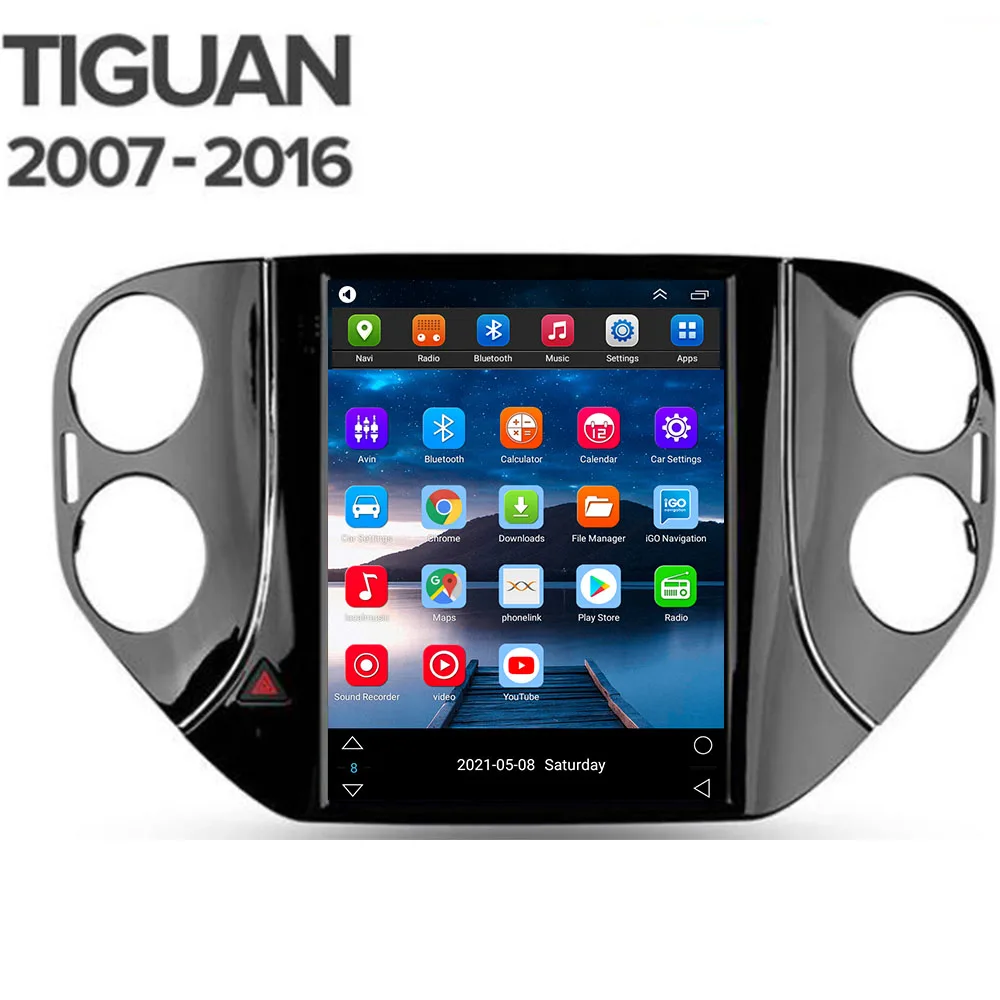 Автомобильный DVD-плеер 8G 128G Android 12 GPS-навигация Мультимедиа для Volkswagen VW Tiguan 2010-2016 4G LTE DSP + RDS NODVD