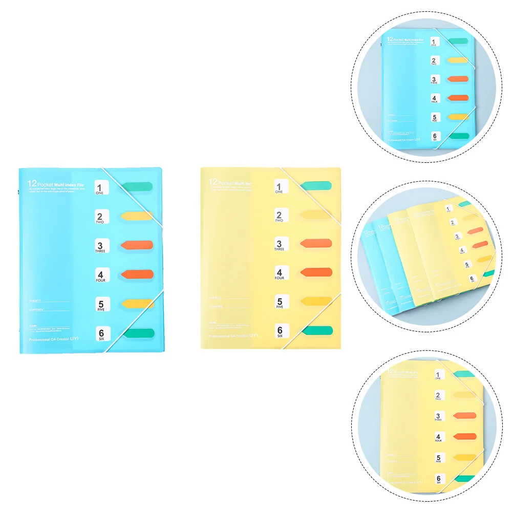 

2Pcs A4 Document Folder File Folder File Organizer File Office Classification Folder