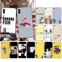 fhnblj japanese anime banana fish phone case for iphone 11 12 pro xs max 8 7 6 6s plus x 5s se 2020 xr cover