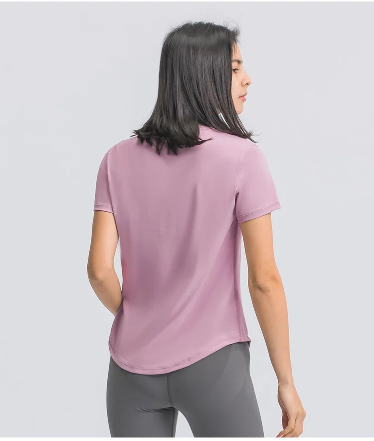 Women's T-shirt Yoga Crop Top Fitness Sportswear  Sports Shirts Short Sleeve Woman Top Gym Breathable Quick Dry Fitness Shirt