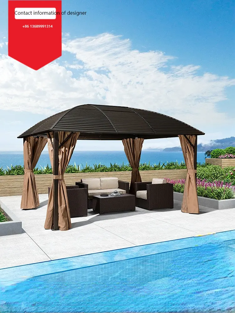 

Pavilion, outdoor courtyard, villa, new Chinese garden, four corner pavilion, outdoor sunshade, rain shed,House outdoor tent