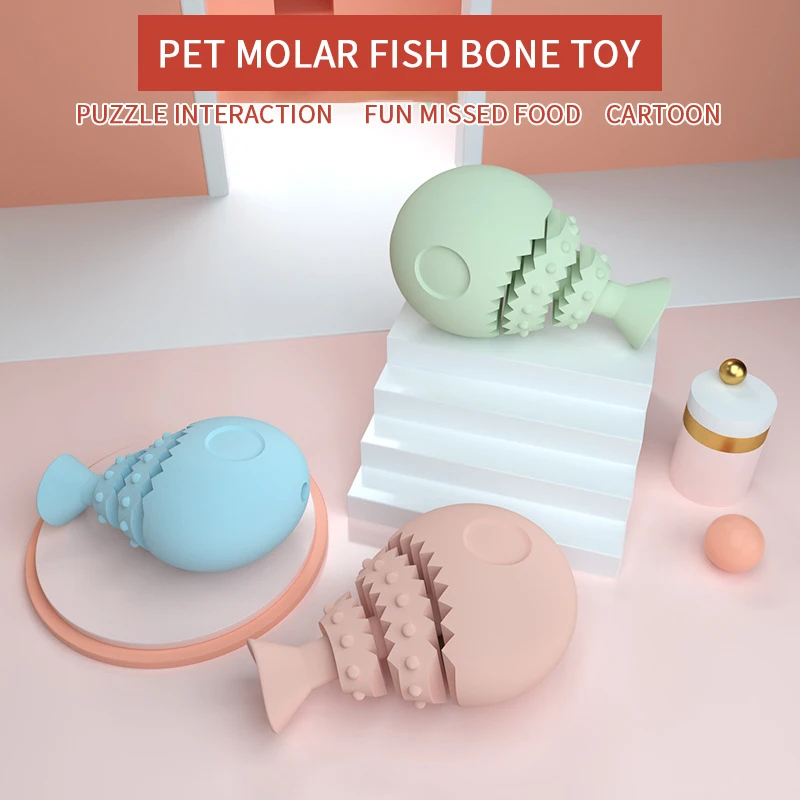 

2022 Dogs Chew Toy Funny Interactive TPR Leaky Dog Toy Fish Bones For Small Medium Dog Playing Pet Teeth Grinding Supplies New