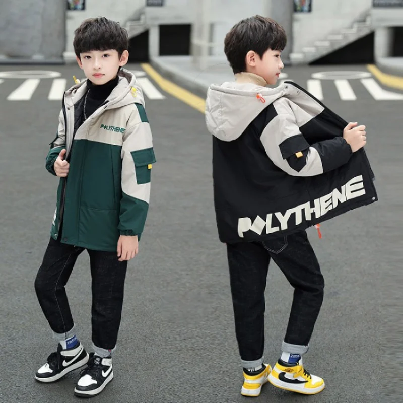 

Children's Clothing Boy's Spring Coat 2022 New Spring and Autumn Boys All-Matching Hooded Korean Style Windbreaker