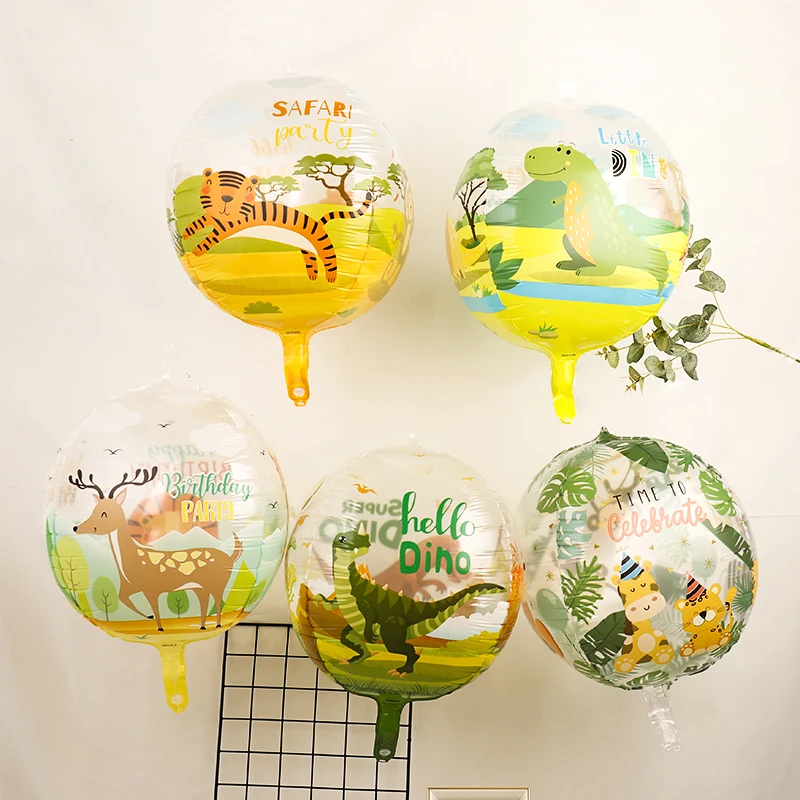 1 шт. 4D прозрачные гелиевые воздушные шары с животными из джунглей динозавры