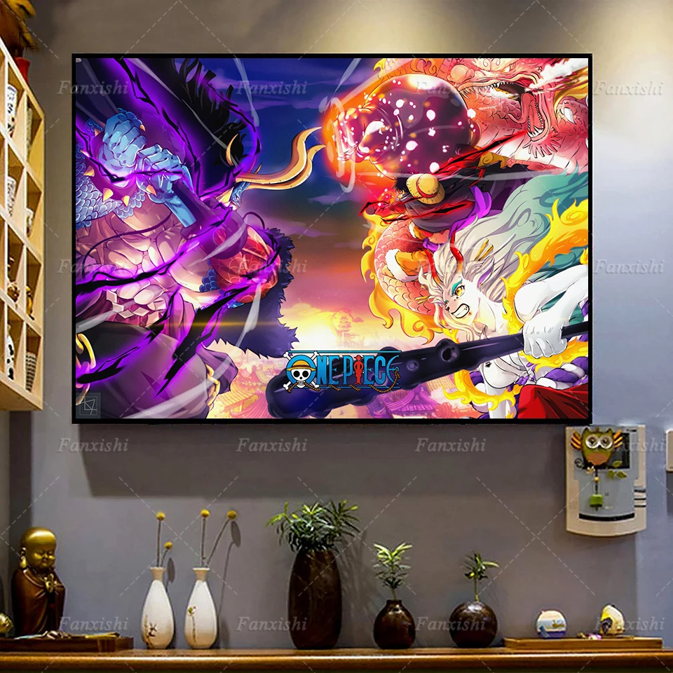 

Anime Poster One Piece Luffy Painting Posters and Prints on Canvas Wall Art Modular Pictures for Living Room Cuadros Home Decor