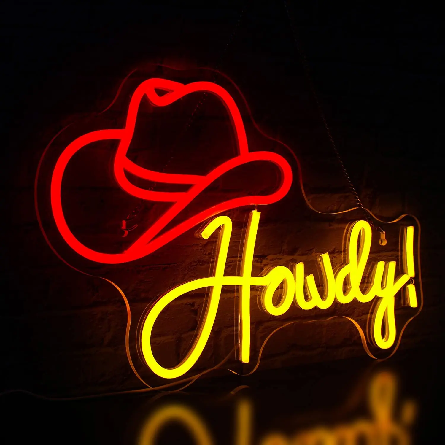 

Cowboy Hat Neon Sign USB Powered for Room Decor, LED Neon Light Dimmable Night Lamp for Pub Man Cave Wall Art