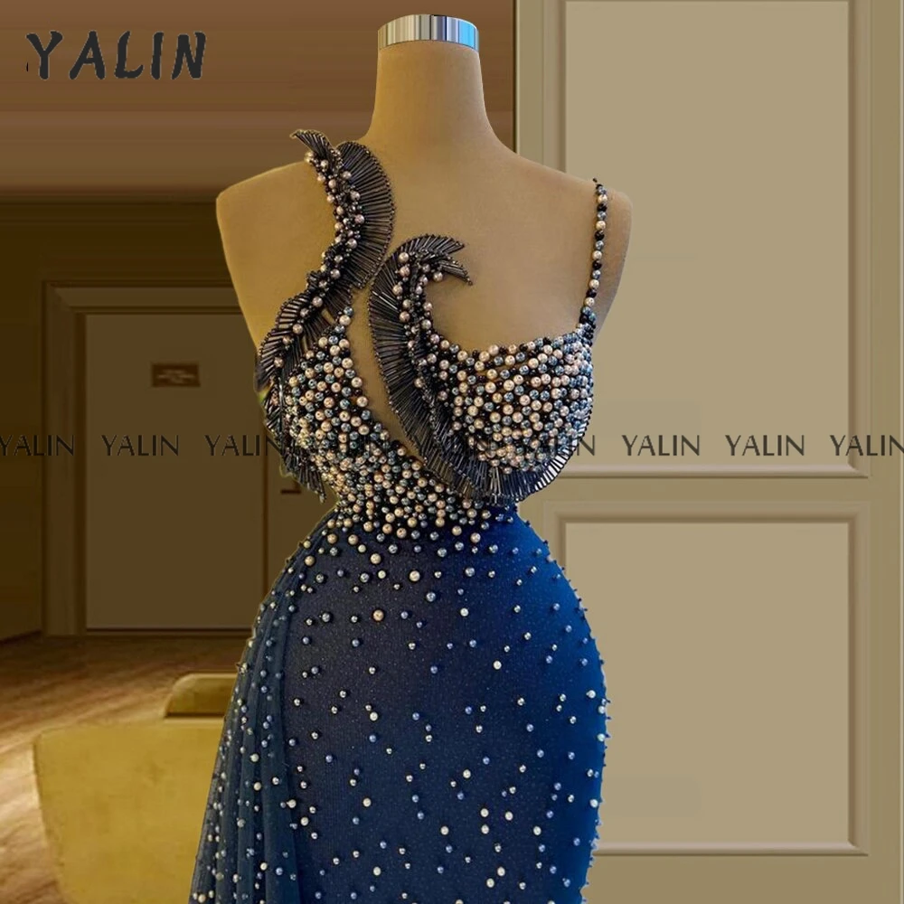 

Женское вечернее платье с блестками YALIN, блестящее платье для выпускного вечера со шлейфом без рукавов, модель 2022