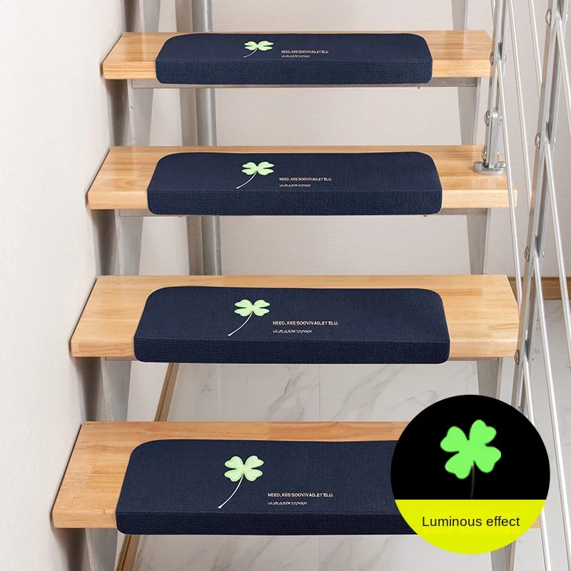 

Luminous Embroidery Stair Mat for Stairway Anti-Slip Stairs Mats Self-adhesive Step Rug Carpet Foot Pad Safety Mute Entrance Mat