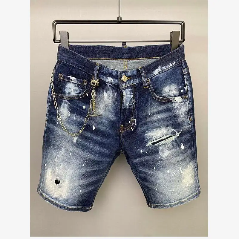 

Dsquared2 Summer Men's Short Jeans Fashion Casual Slim High Quality Denim Shorts Clothing 9826-1