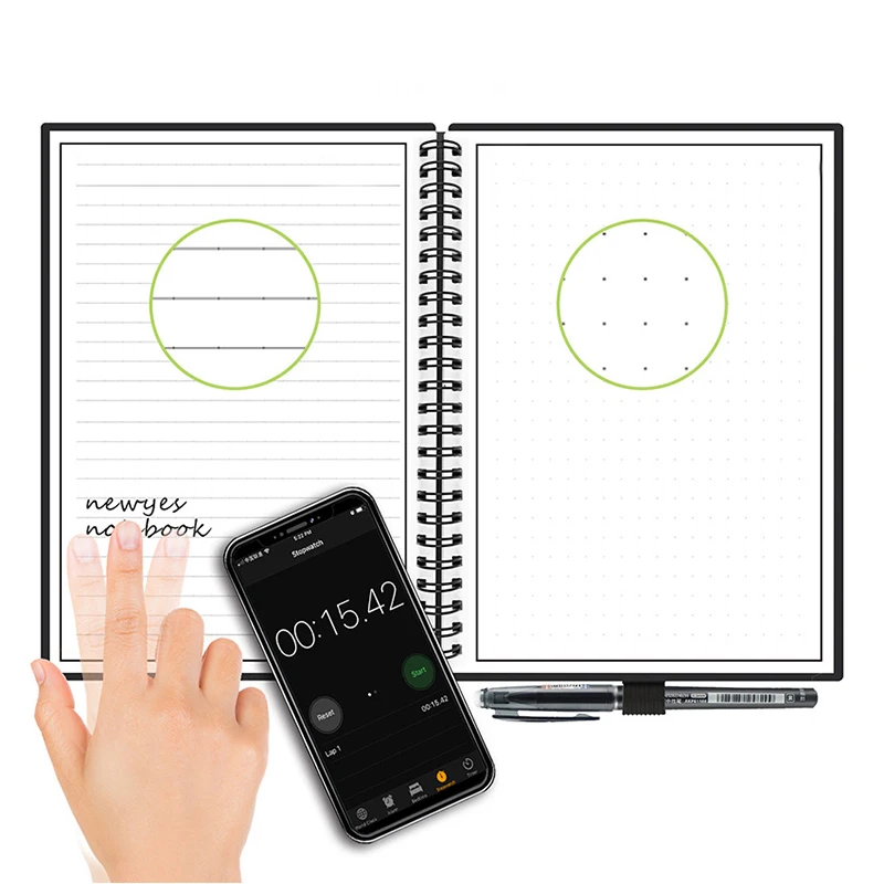 

A4/A6 Size Smart Reusable Erasable Notebook Microwave Wave Cloud Erase Notepad Note Pad Lined With Pen Save Paper