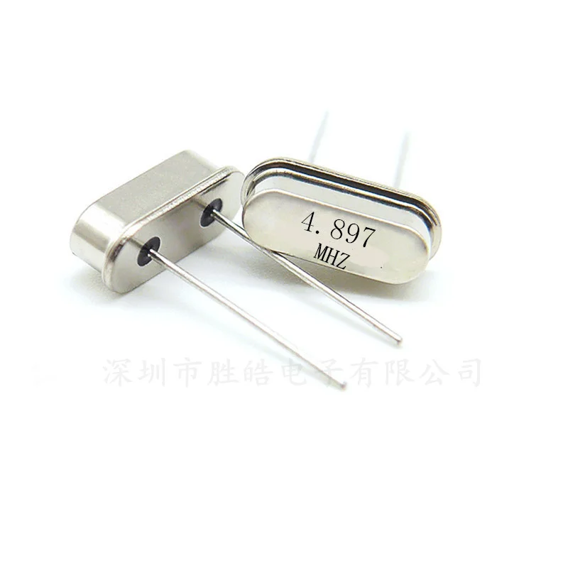 

(10PCS) Quartz Crystal Resonator Passive In-line Oscillator HC-49S 4.897MHZ