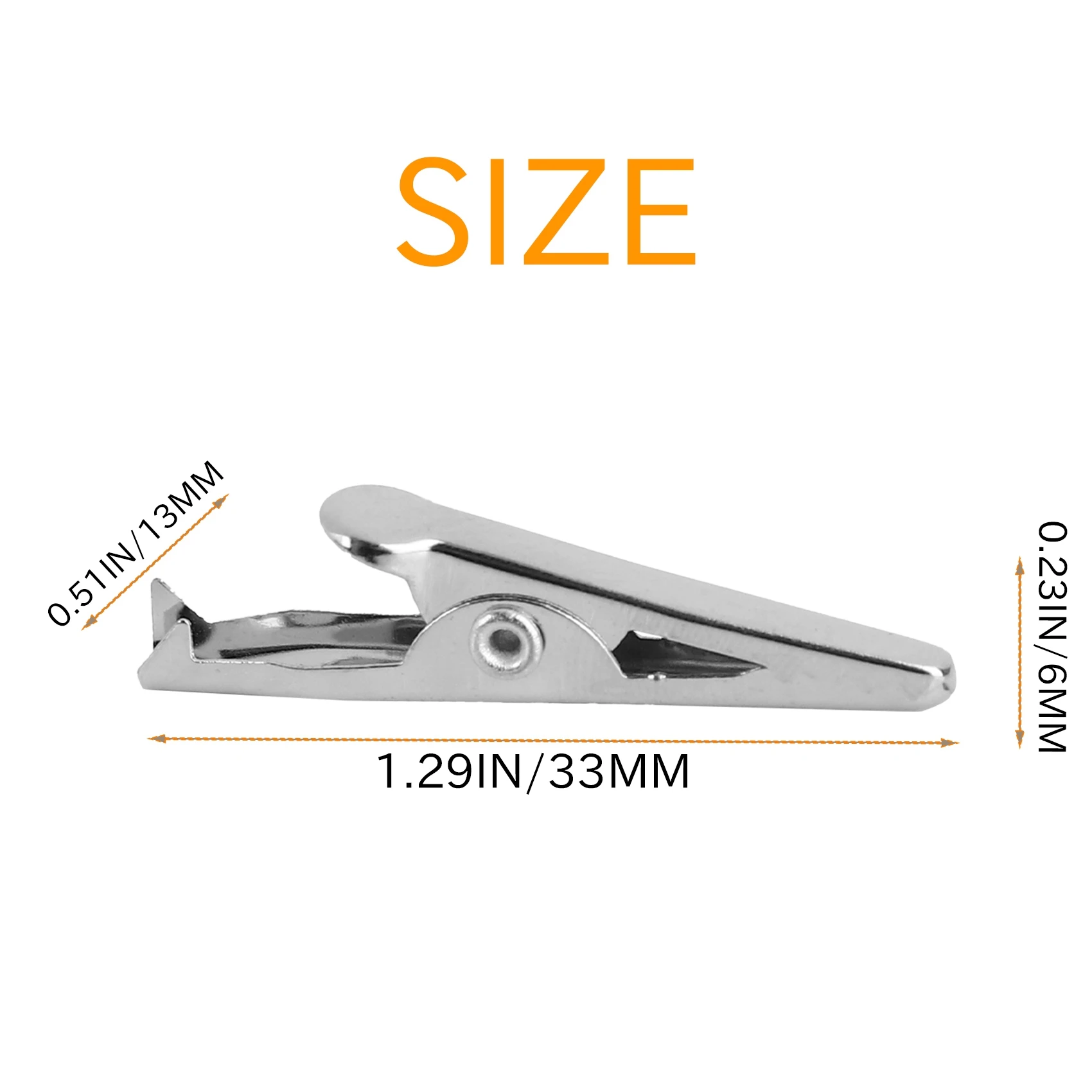 50 шт. серебристый металлический зажим-Аллигатор