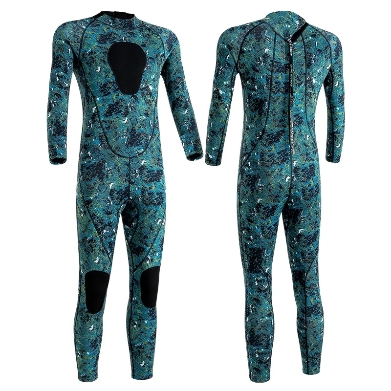 3mm Camouflage Neoprene Fishing Wetsuit Men One-Piece Warm  Scuba Surf Suit Windsurf Snorkel Diving Suit for Man Swimwear Winter