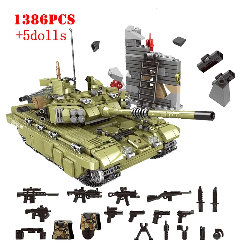 Конструктор Танк Тигра T90 Panzer армейский Солдат Второй мировой войны фигурки