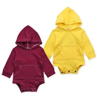 spring summer jumpsuit newborn clothes casual long sleeve hooded infant bodysuit baby rompers for girls boutique outfits bc017