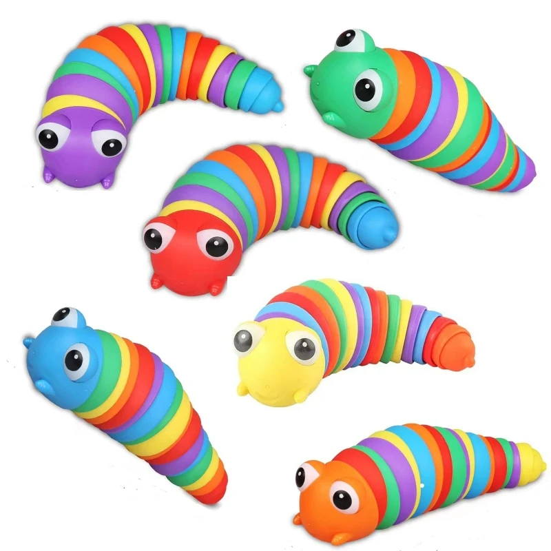 

Funny Fingertip Slug with Simulation Joints Crawling April Fool Kids Party Favor