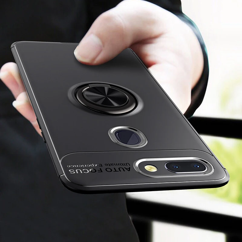 Магнитный чехол для телефона с кольцом-держателем и подставкой для Oppo R15 Pro R11 R11S R9 R9S Plus A37 A57 A77 A3 F3 F5 A73 F7 F1S A59