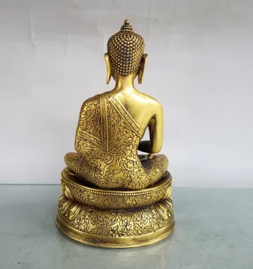 Бронзовый Лотос Сакьямуни украшения Будды в китайском стиле Nafu домашние