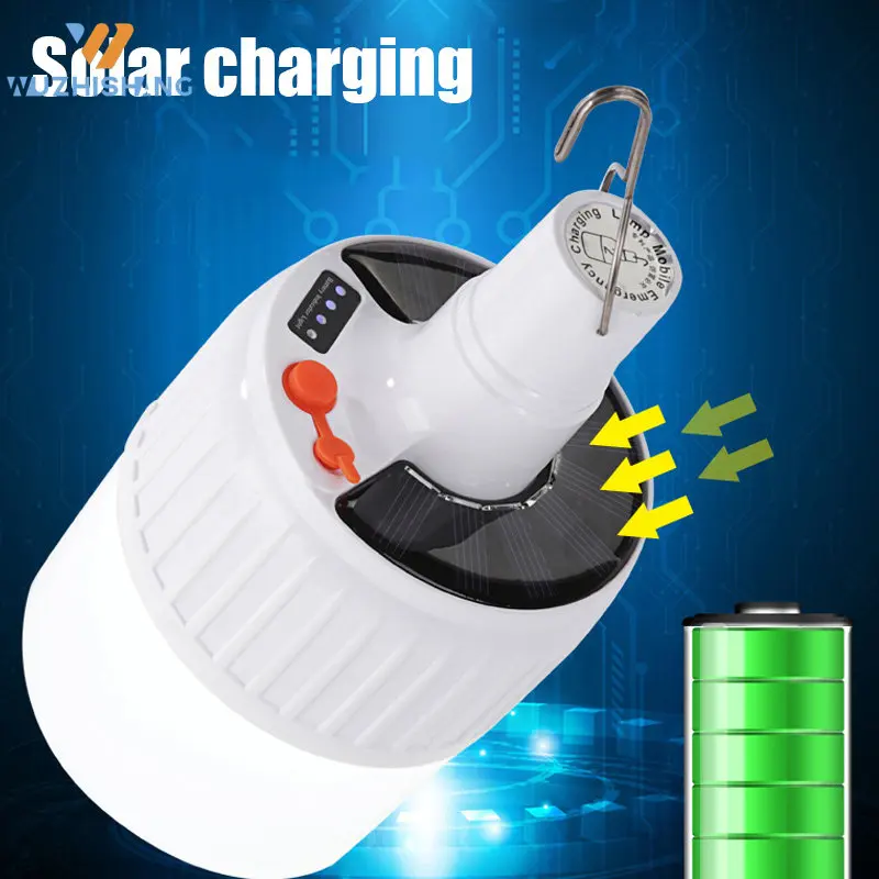 

Tente Lanterns Rechargeable Bulb Light Solar Control Outdoor Remote Lamp Portable Lighting Light Emergency Bulb Camping