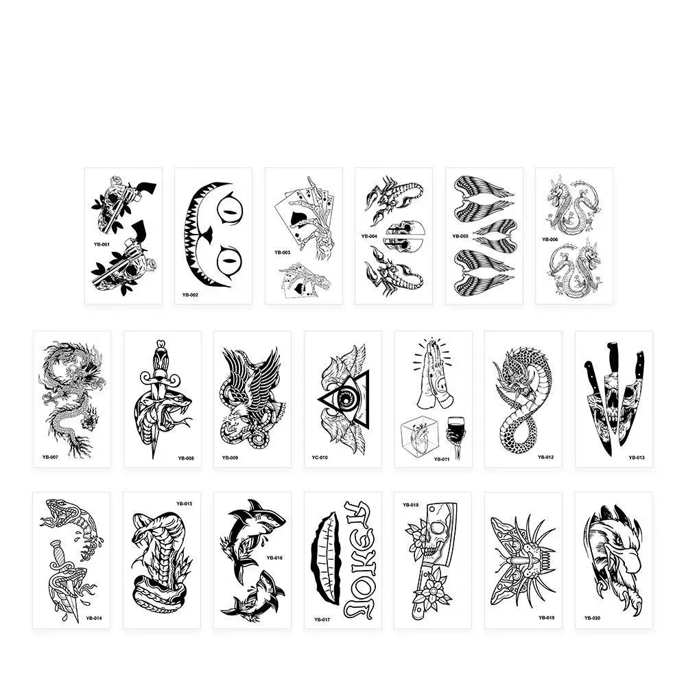 5/20pcs Luminous Tattoo Stickers Carnival Party Temporary Men Women Neck Wrist Arm Foot Hand |