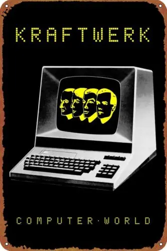 Обложки альбомов Музыка kraftwerk Компьютерный мир Металлическая жестяная вывеска