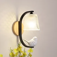 nordic wall lamp indoor lighting living room decoration wall lamps wood bedroom bedside lamp led lights home decor lampara