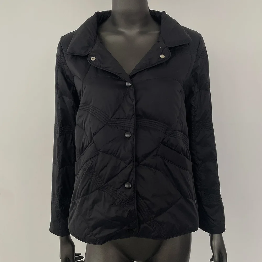 Высококачественный укороченный пуховик для женщин теплое белое пальто на утином