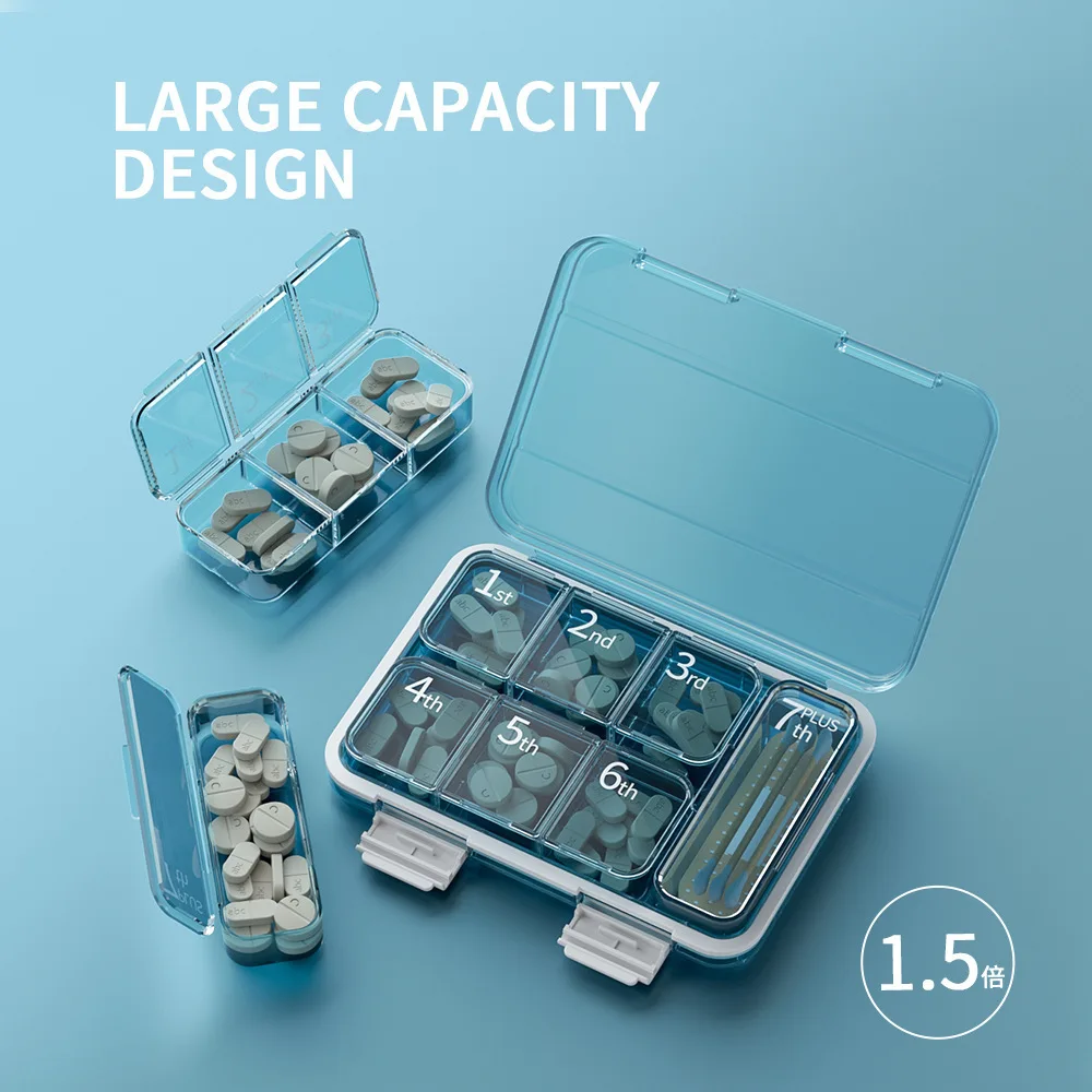 

High Quality Mini One Week Dispensing Portable Portable Large Particle Small Medicine Box