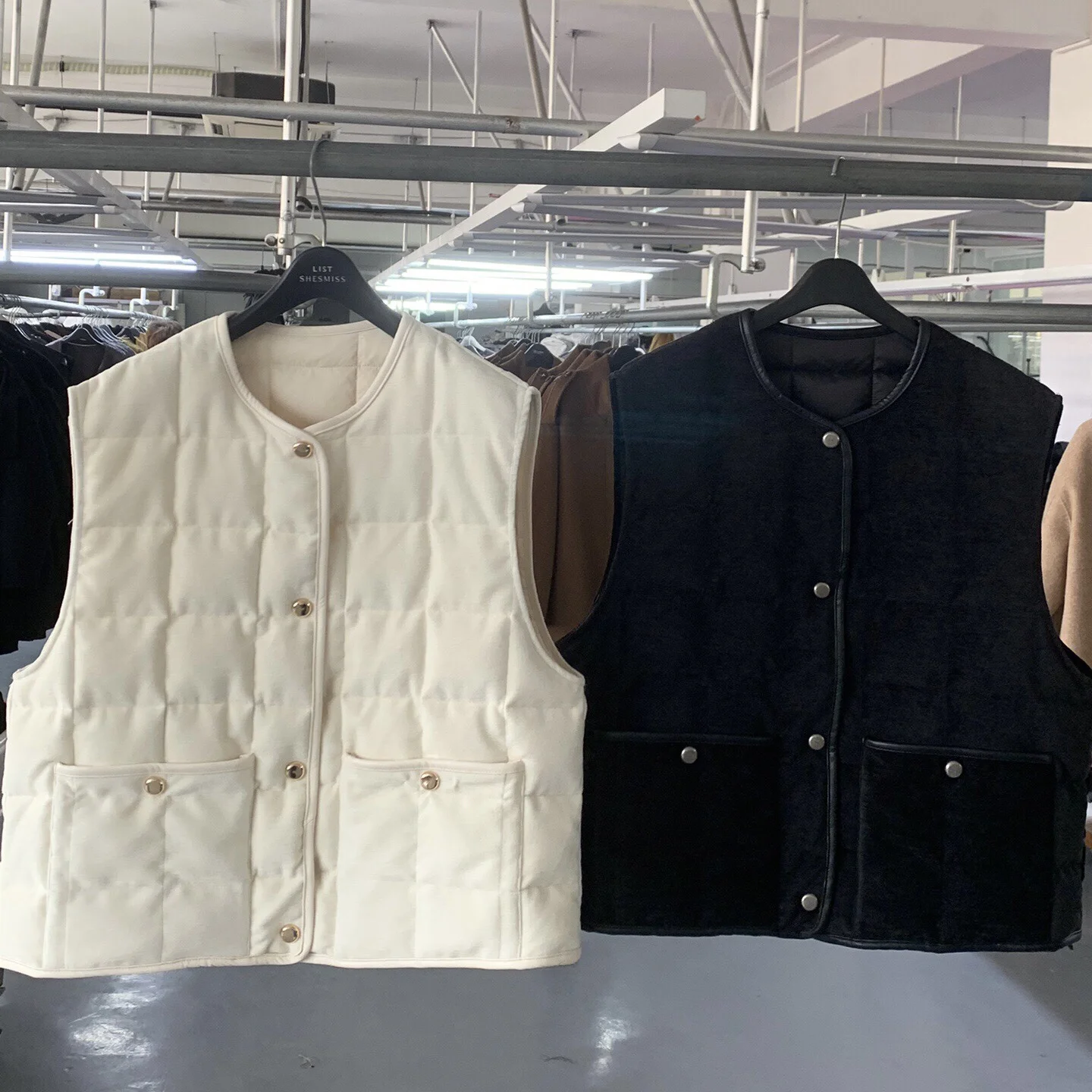 Кашемер * 24 осенний жилет на кнопках корейский заказ зимний хлопковый легкий