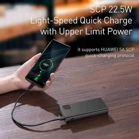 Baseus Power Bank 10000 мАч 22,5 Вт PD Powerbank с быстрой зарядкой Портативный внешний аккумулятор для iPhone 15 14 12 13 Pro Samsung Huawei