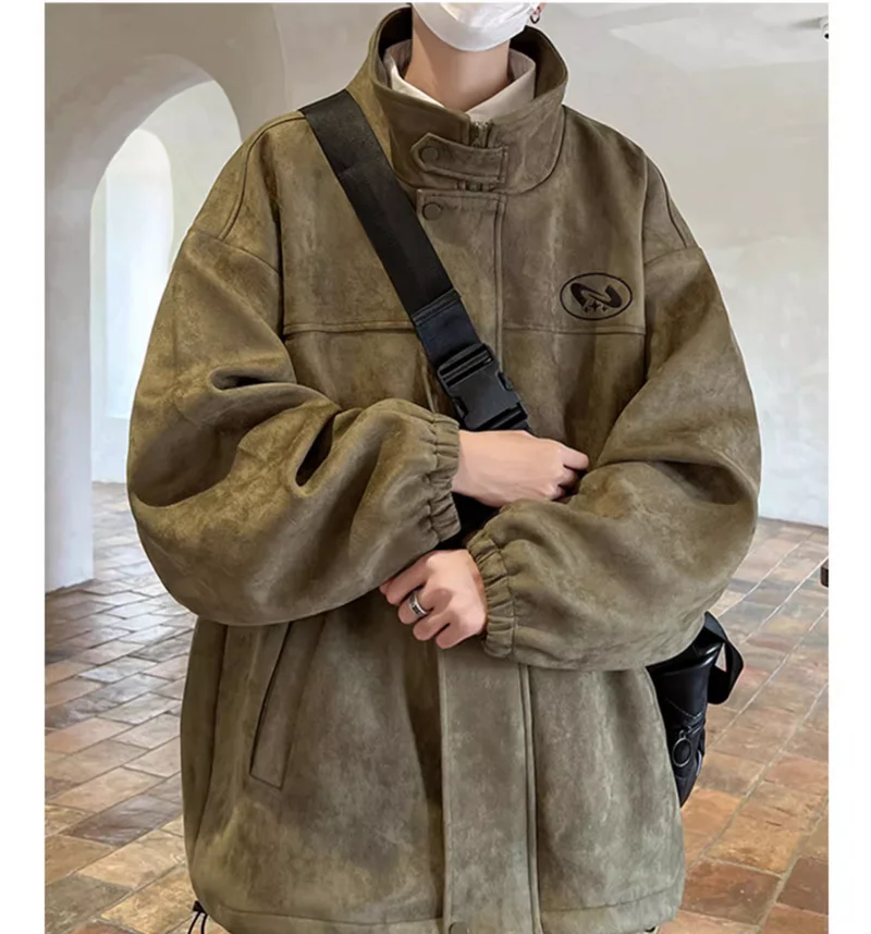 Весенне-осенняя Мужская Американская замшевая Модная брендовая повседневная