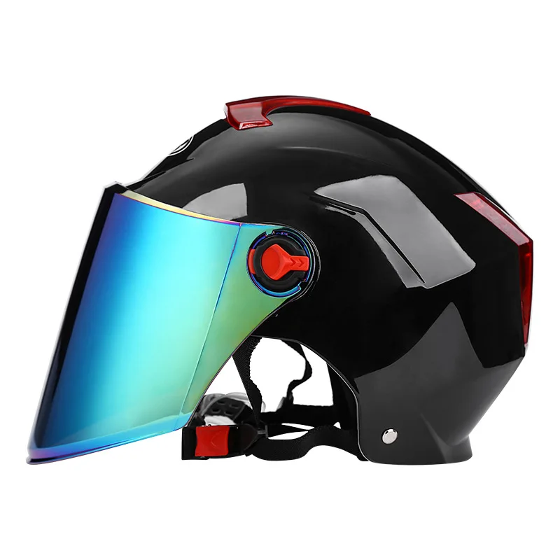 

New Fashion Simple Color Sunscreen Helmet Riding Motorcycle Electric Vehicle Helmet