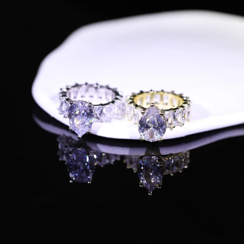 

Initial Women Fine Personalized Rings Hip Hop Luxury Accessories Designer Bling High Quality Jewelry Sets