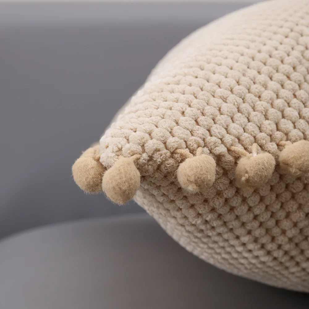 Наволочка с помпоном 45x45 30x0 см высокое качество искусственная кожа для дивана